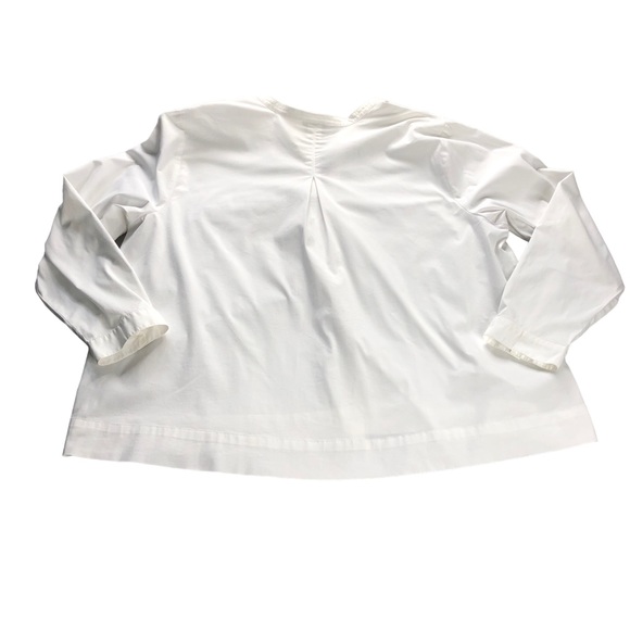 JJill Womens 2X White Shirt Collection Button Front Long Sleeve Top, open neck - Picture 3 of 10